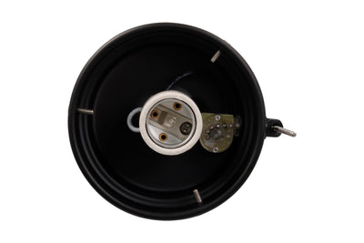 4.5-inch Matte Black Outdoor Fan Light Kit Fitter