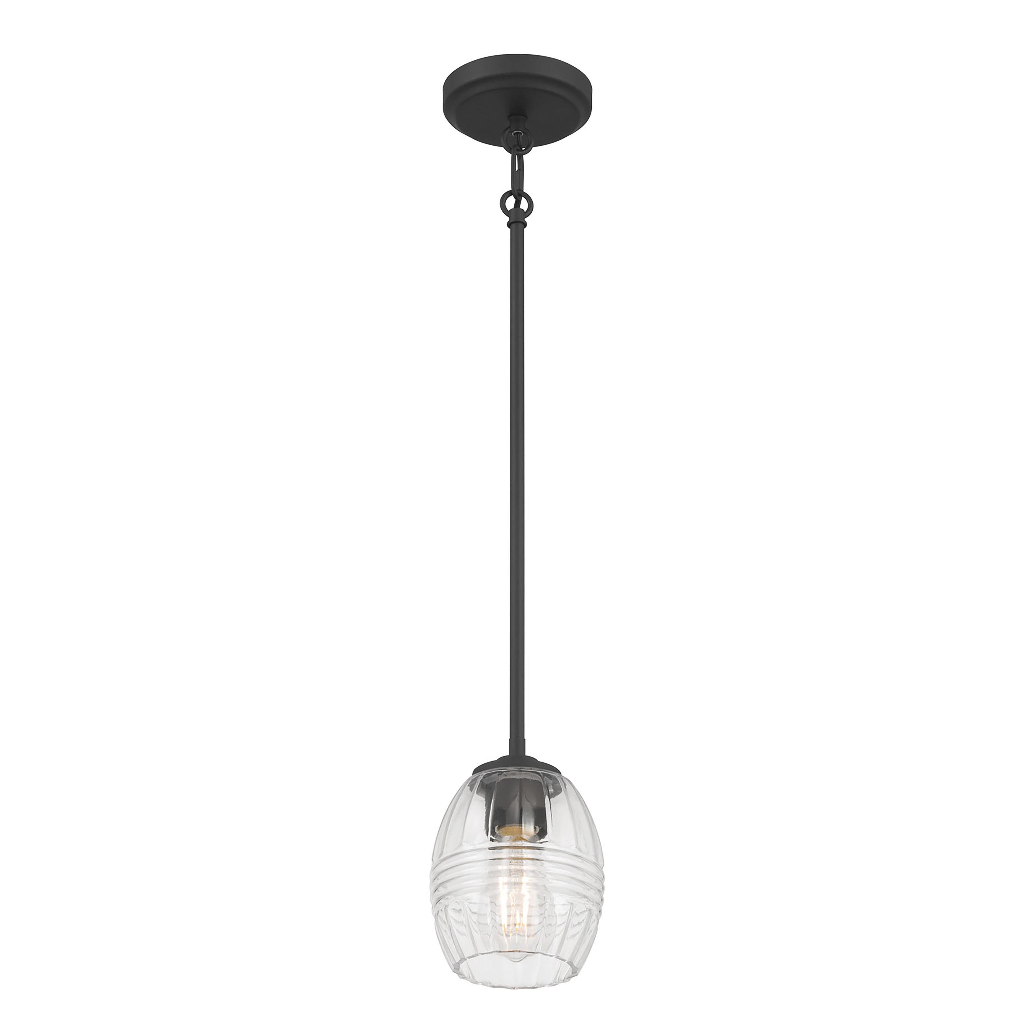 7.5'' Miravelle Matte Black 1 Light Mini Pendant