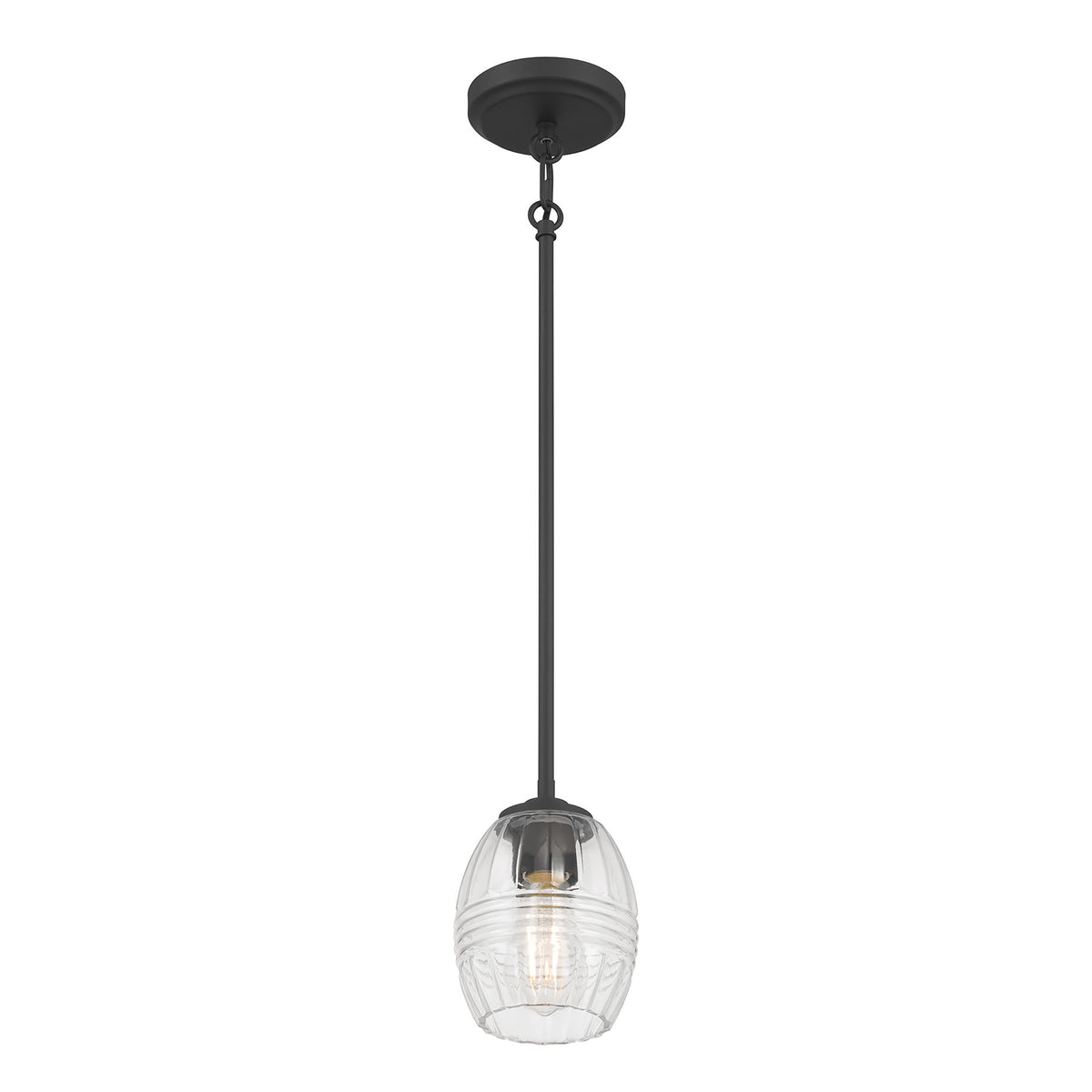 7.5'' Miravelle Matte Black 1 Light Mini Pendant