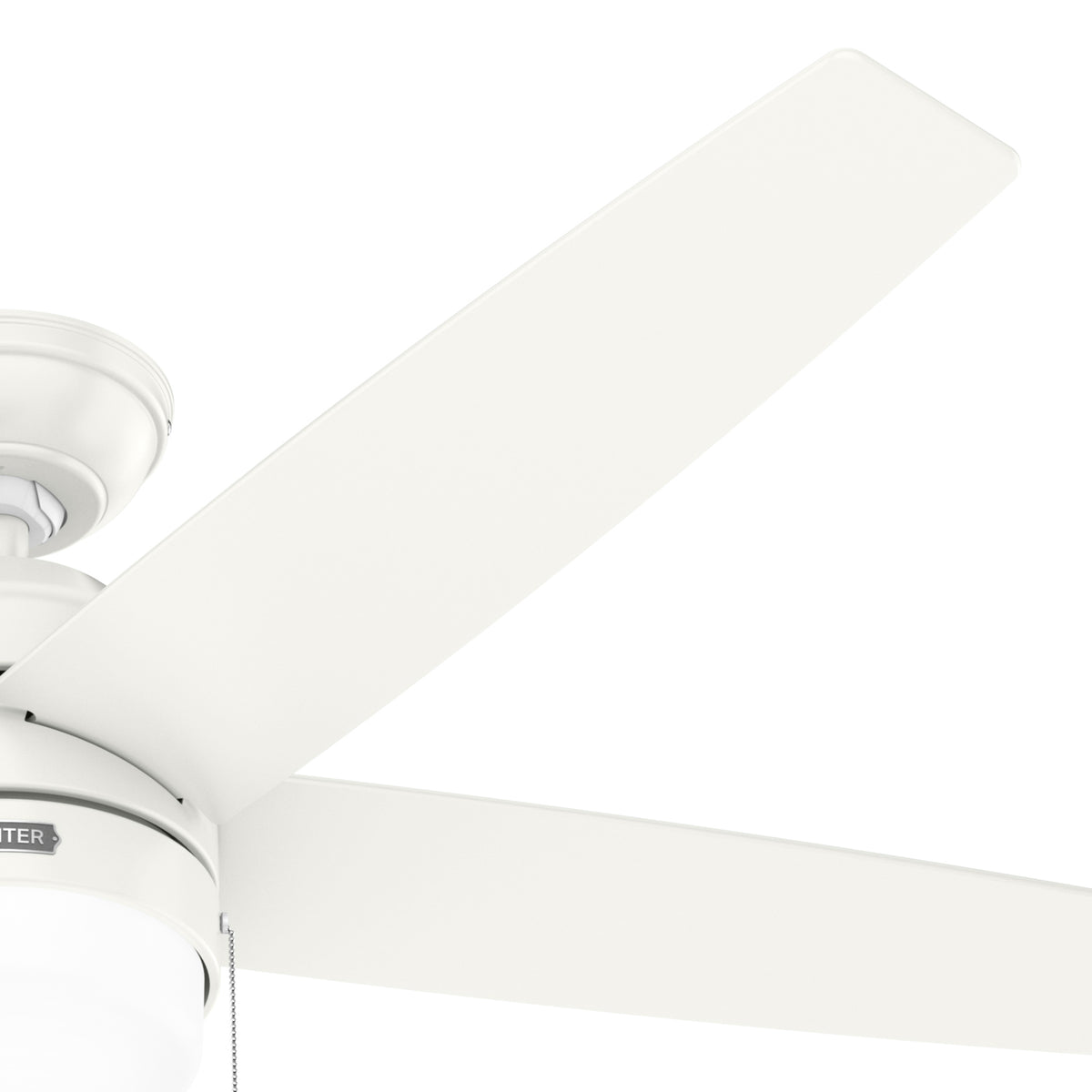 52 inch Bardot Fresh White Ceiling Fan with LED Light Kit and Pull Chain