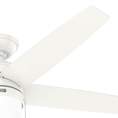 52 inch Bardot Fresh White Ceiling Fan with LED Light Kit and Pull Chain