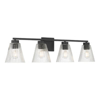 31.75'' Riville Matte Black 4 Light Bath Vanity