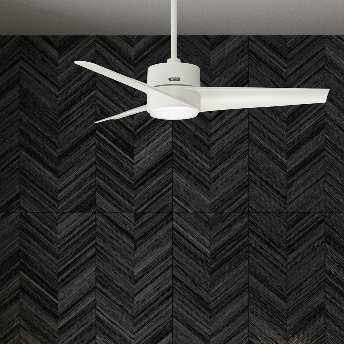 54 inch Havoc Fresh White WeatherMax Indoor / Outdoor Ceiling Fan with LED Light Kit and Wall Control