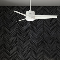 54 inch Havoc Fresh White WeatherMax Indoor / Outdoor Ceiling Fan with LED Light Kit and Wall Control