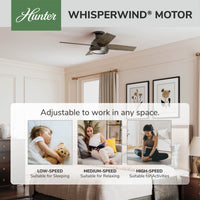 44 inch Dempsey Noble Bronze Low Profile Ceiling Fan and Handheld Remote