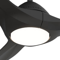 Casablanca 56 inch Surea ENERGY STAR® Matte Black Damp Rated Ceiling Fan with LED Light Kit and Wall Control and Handheld Remote