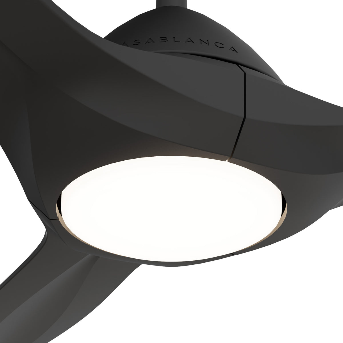 Casablanca 56 inch Surea ENERGY STAR® Matte Black Damp Rated Ceiling Fan with LED Light Kit and Wall Control and Handheld Remote