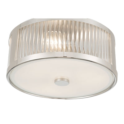 5.5'' Ardezia Polished Nickel 3 Light Flush Mount