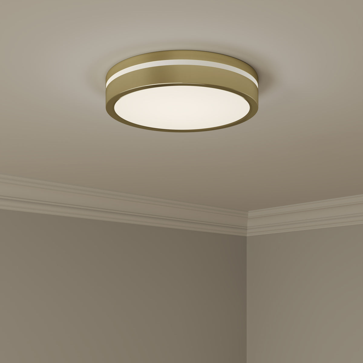 2.5'' Soltra Vintage Brass  Light Flush Mount