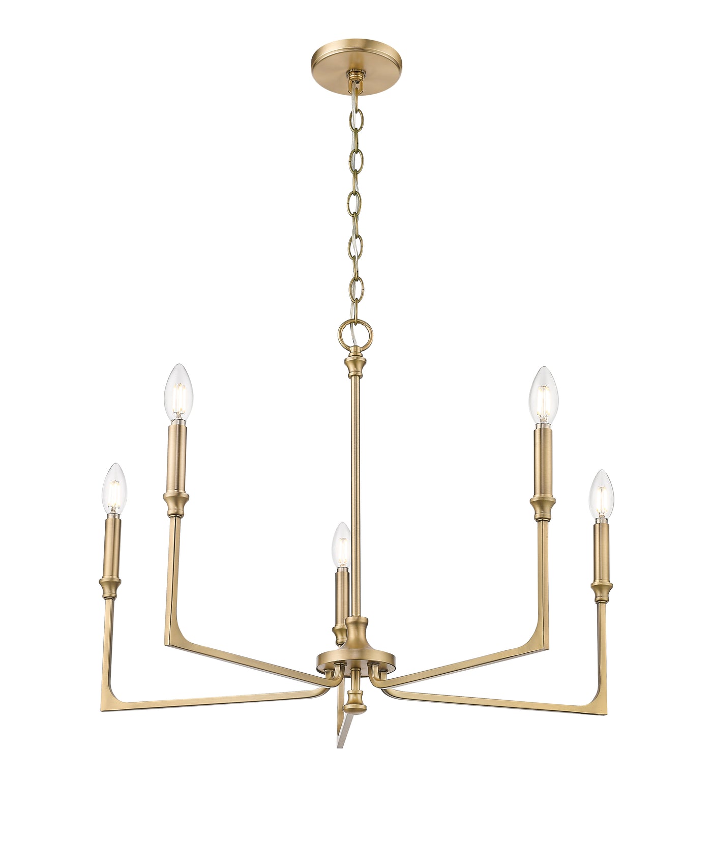 21'' Azara Vintage Brass 5 Light Chandelier