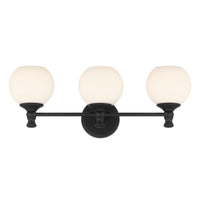 23.5'' Orlisse Matte Black 3 Light Bath Vanity