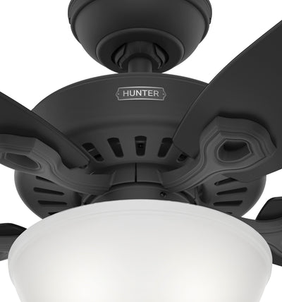 52 inch Builder Matte Black Ceiling Fan with LED Light Kit