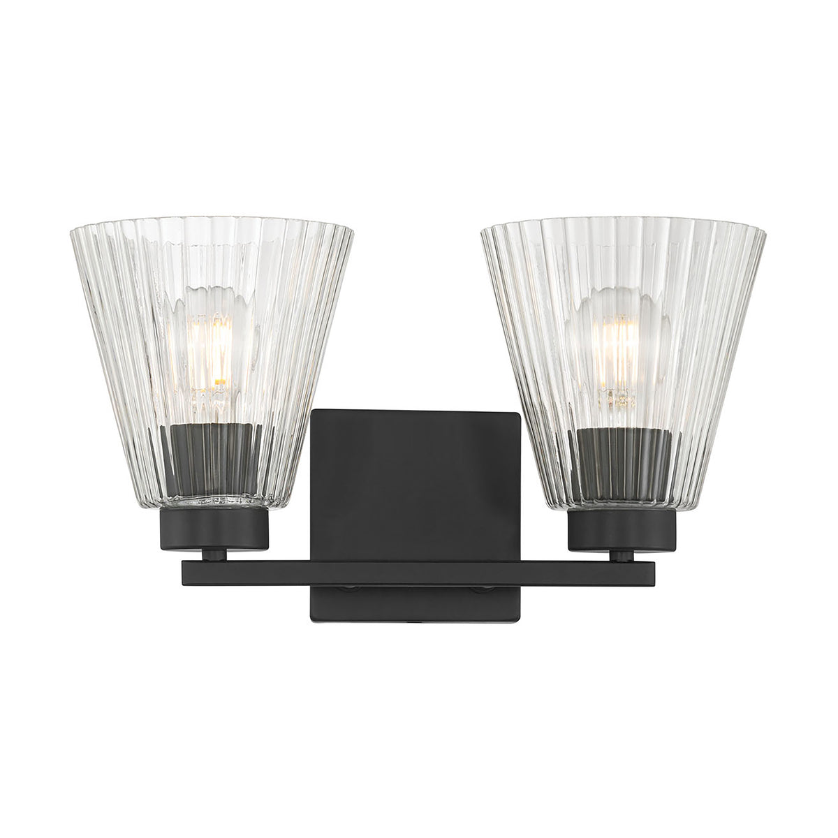 13.75'' Riville Matte Black 2 Light Bath Vanity