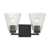 13.75'' Riville Matte Black 2 Light Bath Vanity