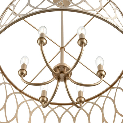 12'' Arelyn Painted Modern Gold 6 Light Pendant