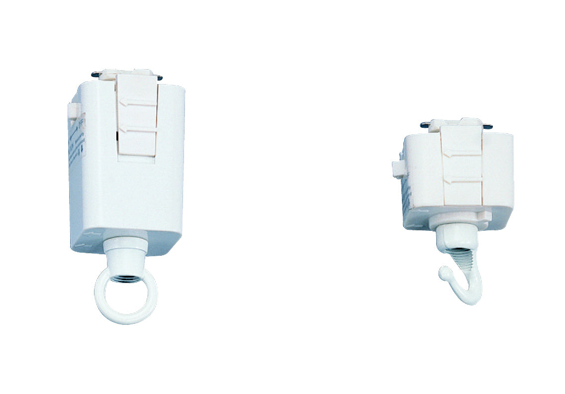 1.5-inch White Track Light Suspension Hook