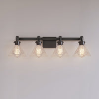 34.75'' Barlon Matte Black 4 Light Bath Vanity