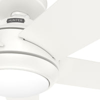 52 inch Zayden Fresh White Ceiling Fan with LED Light Kit and Handheld Remote