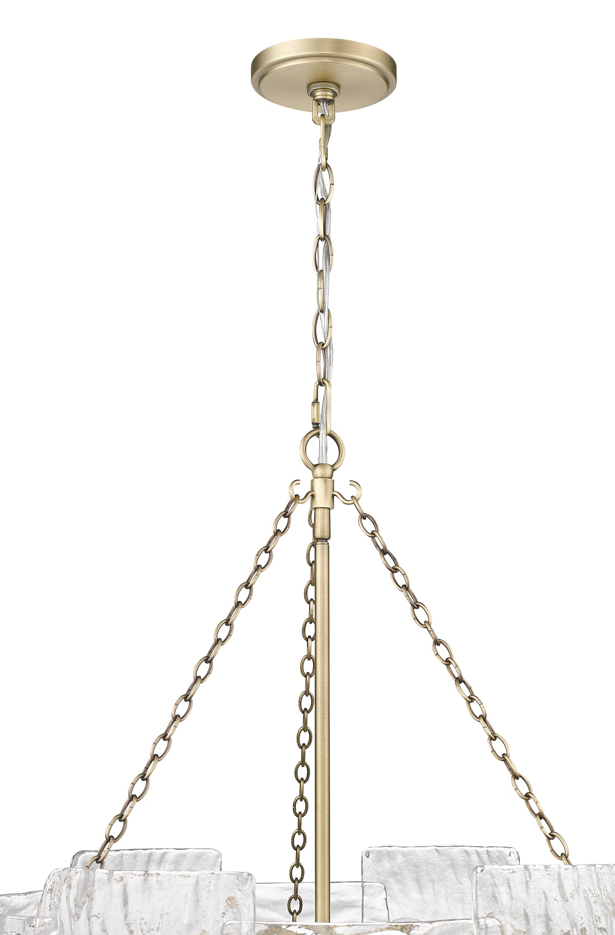 21.75'' Sinclara Vintage Brass 4 Light Pendant
