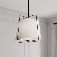 17.75'' Vellinor Matte Black 3 Light Pendant