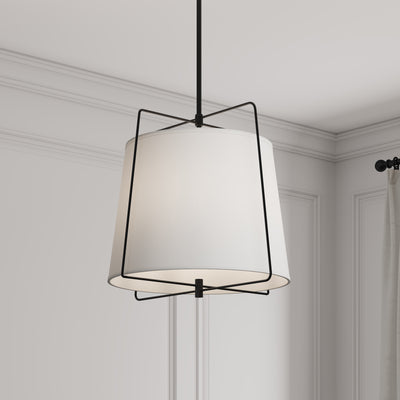 17.75'' Vellinor Matte Black 3 Light Pendant