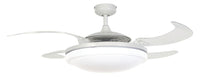 EVO2 48 Inch 3 Light White Fan with Retractable Blades