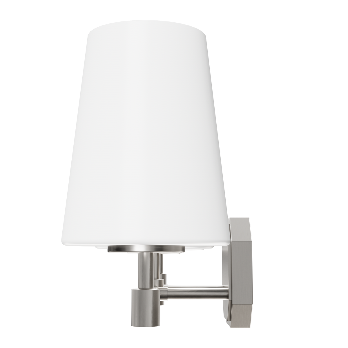 Nolita 24.75-inch 3-light Brushed Nickel Vanity Light with Cased White Glass
