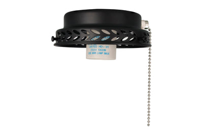 4.5-inch Matte Black Fan Light Kit Fitter