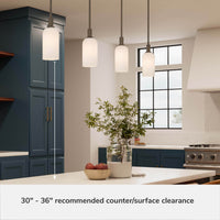 Beverly Glen 4-inch 1-light Matte Bronze Pendant with Milk Glass