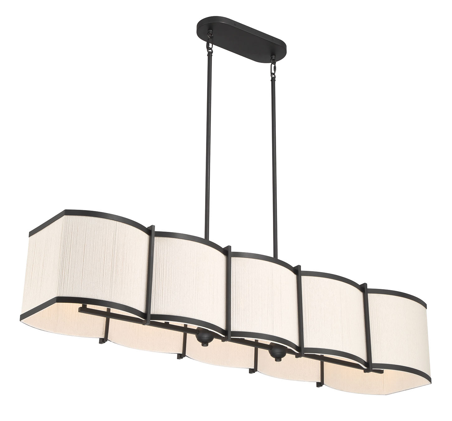 10.25'' Marlbeck Matte Black 5 Light Linear Chandelier