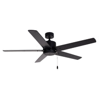 52 Inch Aldea IX AC Matte Black Outdoor Ceiling Fan 5-Blade