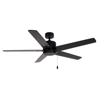 52 Inch Aldea IX AC Matte Black Outdoor Ceiling Fan 5-Blade