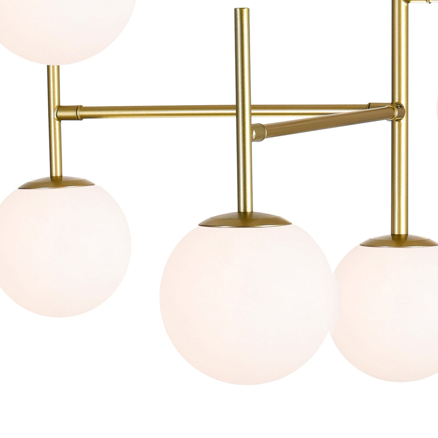 Tourch 7 Light Gold Chandelier 36in Medallion Finish