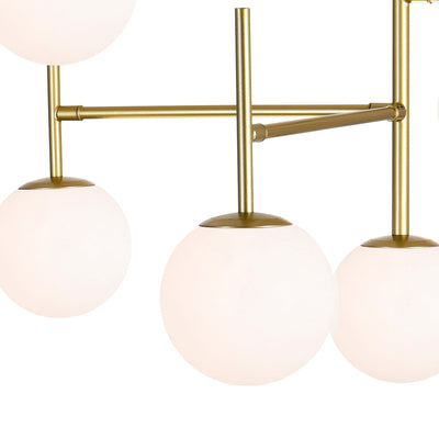Tourch 7 Light Gold Chandelier 36in Medallion Finish