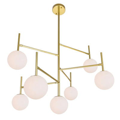Tourch 7 Light Gold Chandelier 36in Medallion Finish