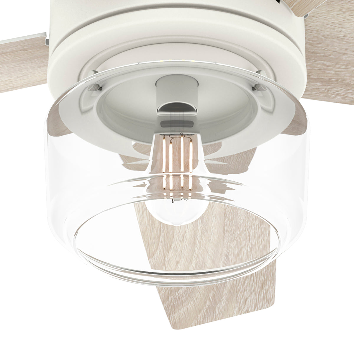 52 inch Margo Textured White Ceiling Fan with LED Light Kit and Handheld Remote