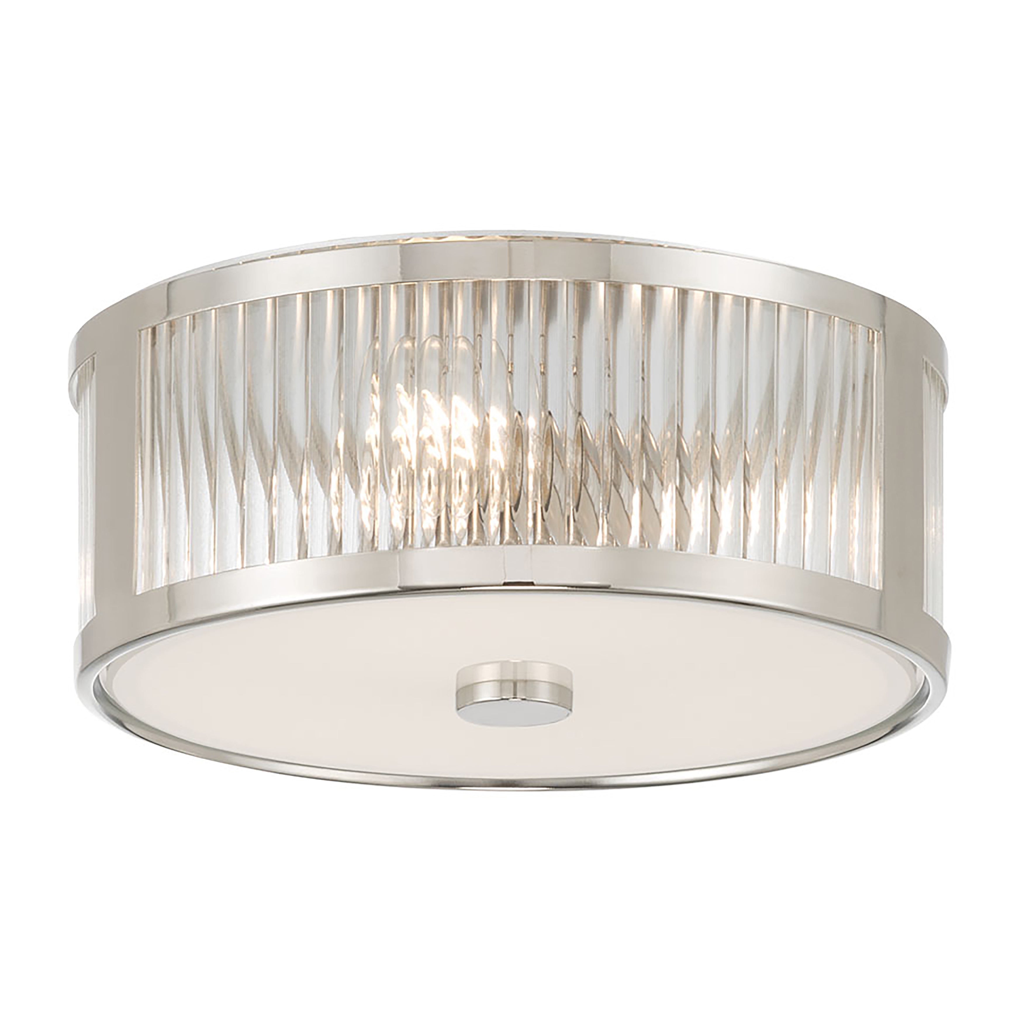 5.5'' Ardezia Polished Nickel 3 Light Flush Mount