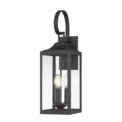 7.25'' Halston Powder Coated Black 3 Light Lantern