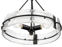 17.25'' Rezi Matte Black 3 Light Pendant