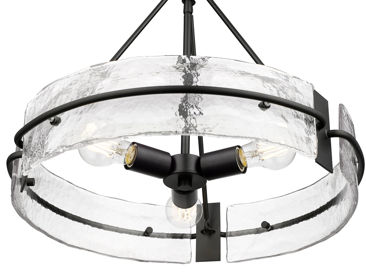 17.25'' Rezi Matte Black 3 Light Pendant