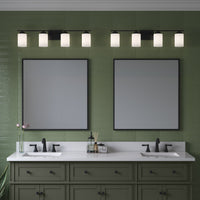 31.13'' Durham Matte Black 4 Light Bath Vanity