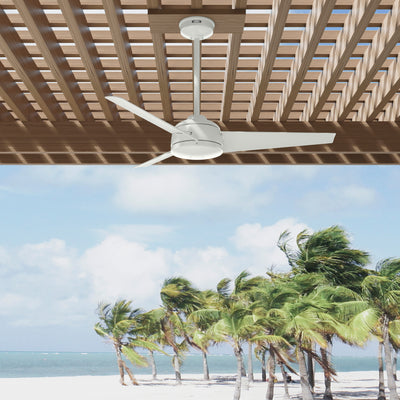 52 inch Trimaran Fresh White WeatherMax Indoor / Outdoor Ceiling Fan and Wall Control
