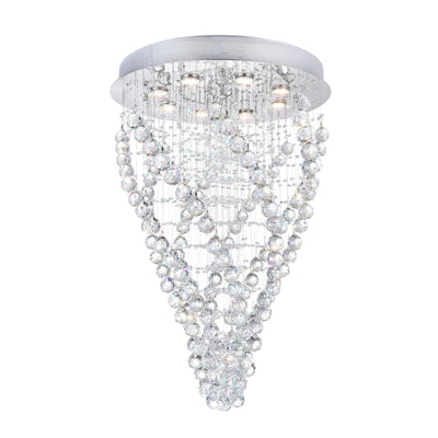 Twister 8 Light Chrome Chandelier