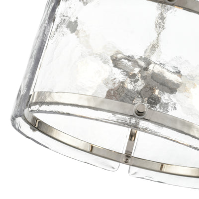 13'' Bennetti Polished NickelWater 2 Light Semi-Flush Mount