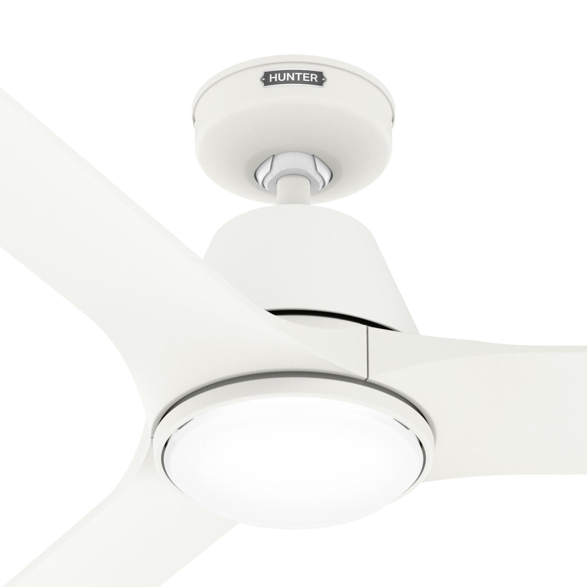 52 inch Aeronaut  Wi-Fi ENERGY STAR® Matte White Damp Rated Ceiling Fan with LED Light Kit and Handheld Remote