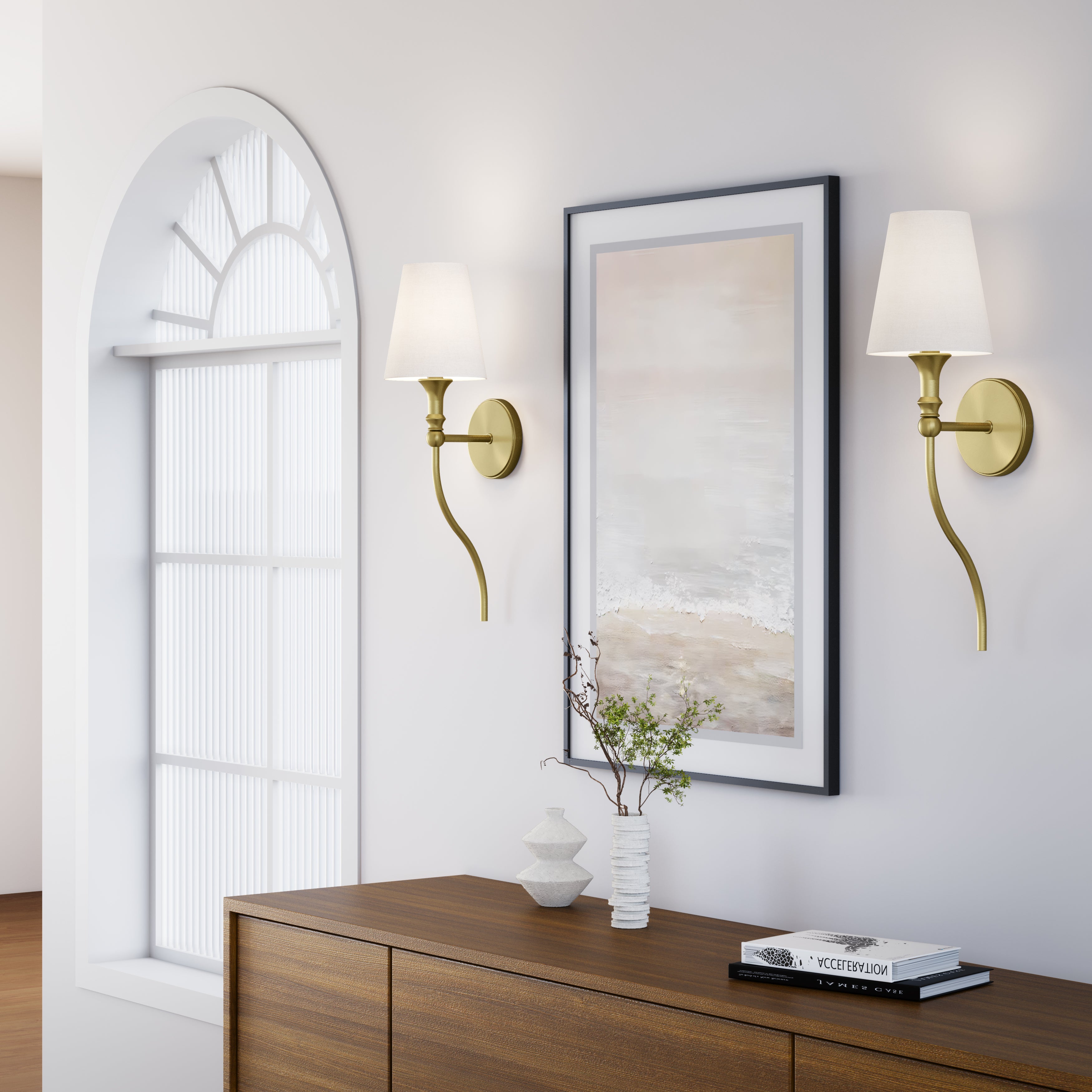 6.5'' Mairbourne Vintage Brass 1 Light Wall Sconce