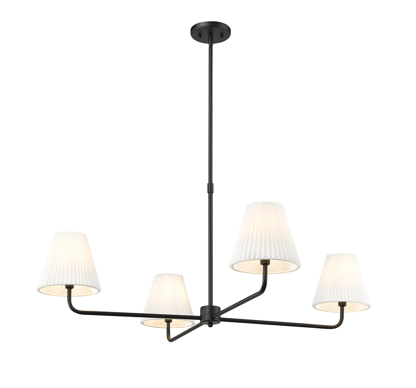 17.5'' Ami Matte Black 4 Light Chandelier
