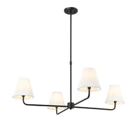 17.5'' Ami Matte Black 4 Light Chandelier
