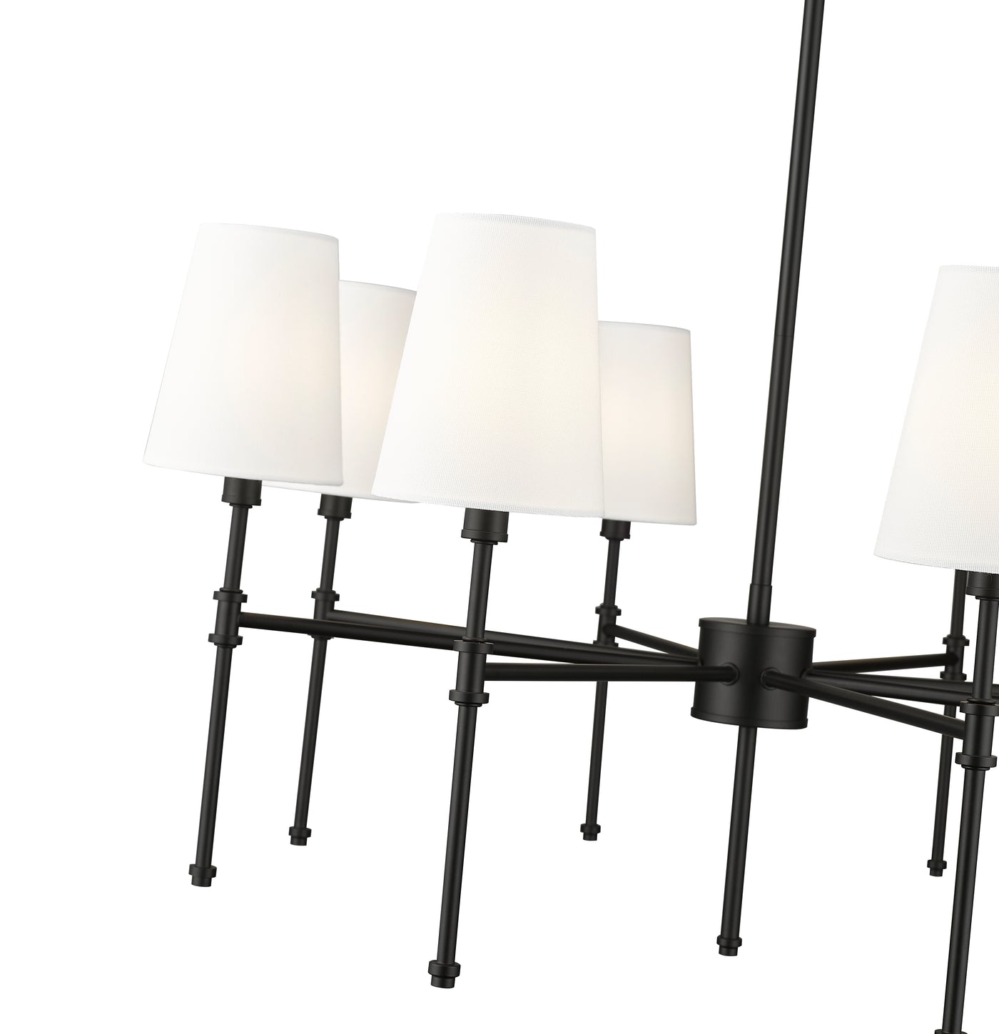 15.75'' Adorra Matte Black 8 Light Chandelier