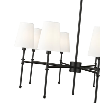 15.75'' Adorra Matte Black 8 Light Chandelier